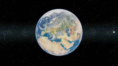 Toprak / Earth 3d Cg işleme. Bu görüntü bir şekilde döşenmiş tarafından Nasa unsurları