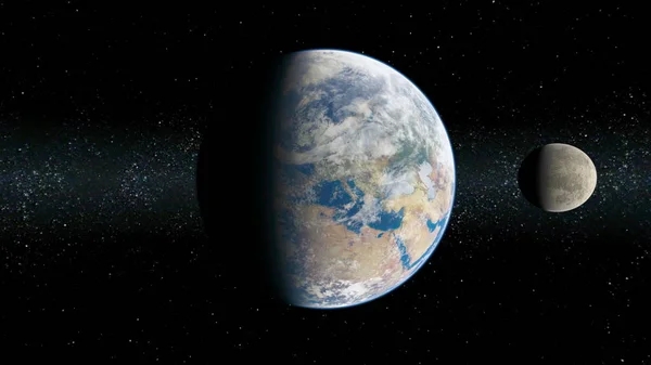 Earth Rendering Earth Elements Image Furnished Nasa — Stock Photo, Image