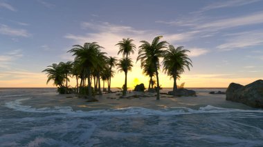 Island / 3d Cg işleme adanın. 