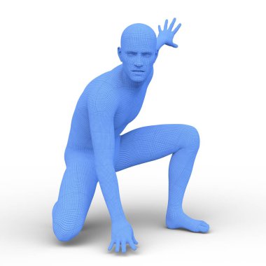 Erkek vücut / 3d Cg işleme bir erkek vücudunun.