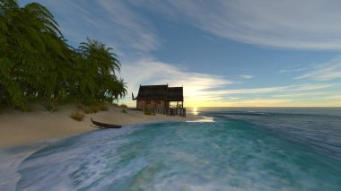 Island / 3d Cg işleme adanın.