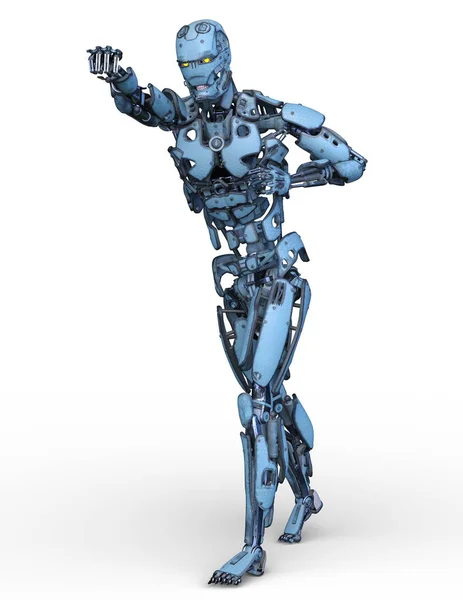 Robot Rendering Robot — Stockfoto