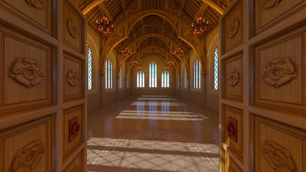 Grand hall/3D CG rendering of the grand hall.