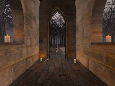 Mezarlığı / 3d Cg işleme mezarlığın.