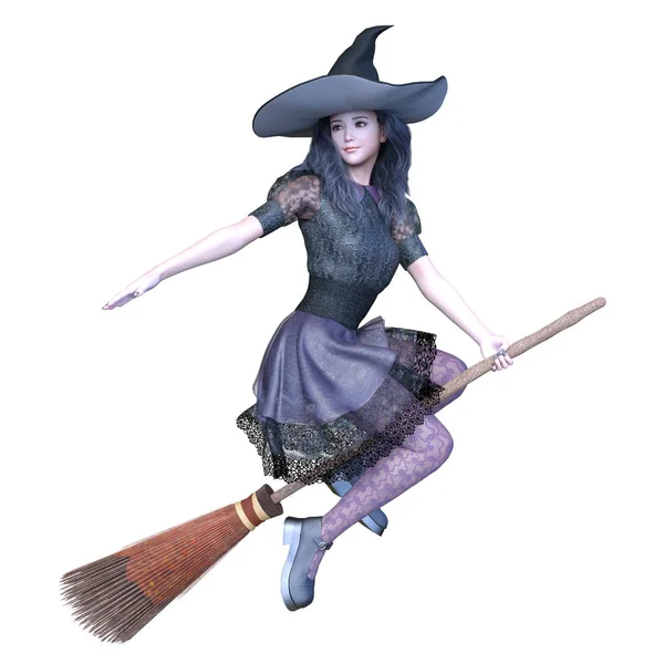 Witch Costume Woman Rendering Witch Costume Woman — Stock Photo, Image