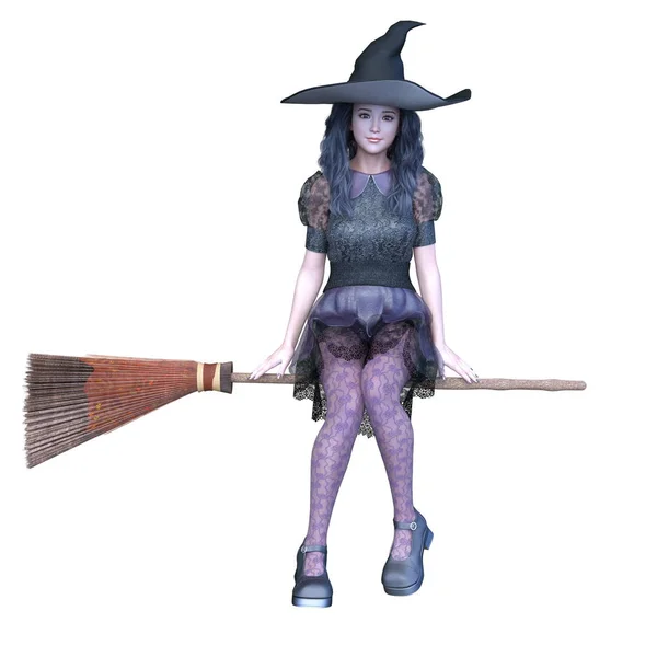 Cadı Kadın Kılık Işleme Bir Cadı Kostüm Kadının — Stok fotoğraf