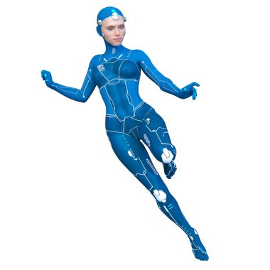 Süper kadın / 3d Cg işleme süper bir kadın.