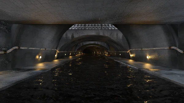Underpass Візуалізація Підземного — стокове фото
