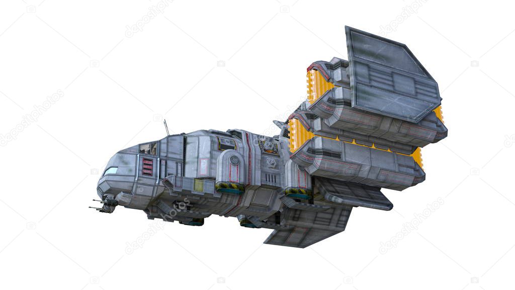 space ship/3D CG rendering of  space ship