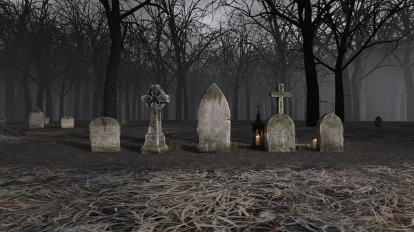 Kilise ve mezar 3D cg render
