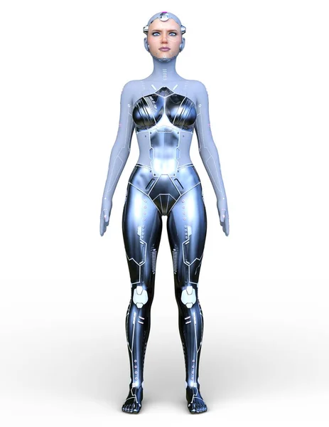 Modèle Femme Cyborg — Photo