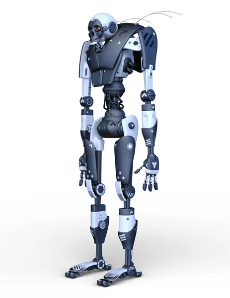 Ανθρωποειδές Ρομπότ Που Είχε Γίνει Πλήρης Χρήση Της Τεχνολογίας — Φωτογραφία Αρχείου