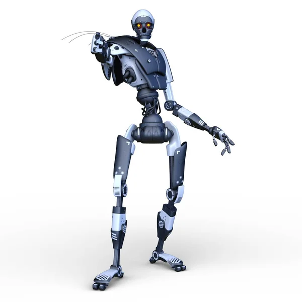Robot Humanoide Que Hizo Pleno Uso Tecnología — Foto de Stock