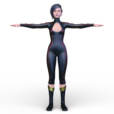 Süper kadın 3d cg render