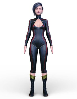 Süper kadın 3d cg render