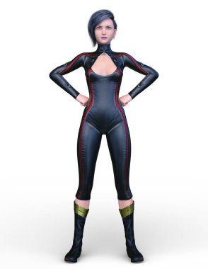 Süper kadın 3d cg render