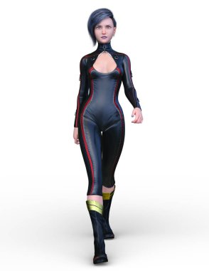 Süper kadın 3d cg render