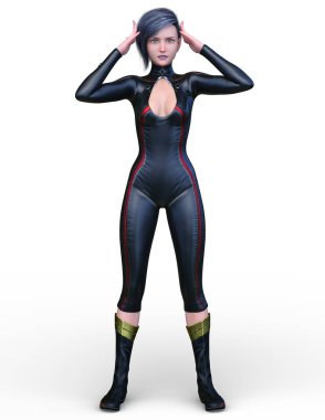 Süper kadın 3d cg render