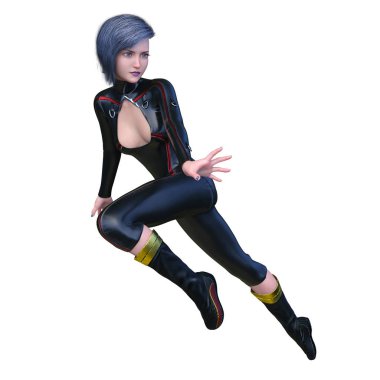 Süper kadın 3d cg render