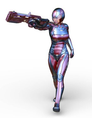 Süper kadın 3d cg render