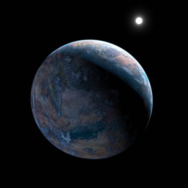 3D cg işleme alanı gezegenin. 