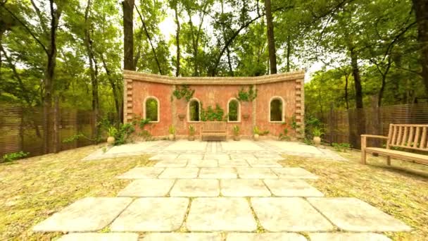 Rendering Piccolo Giardino Nella Foresta — Video Stock