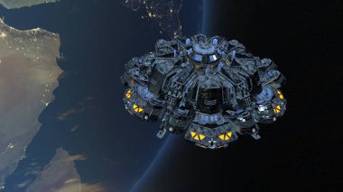 Uzay gemisi 3d cg render