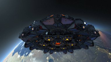 Uzay gemisi 3d cg render