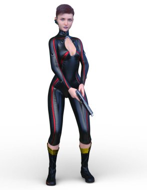 Süper kadın 3d cg render