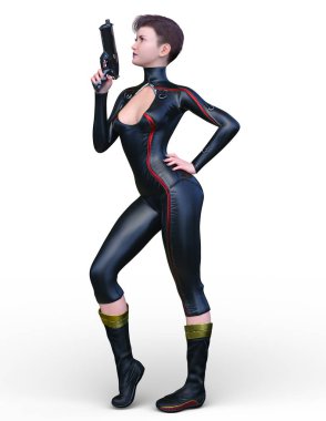 Süper kadın 3d cg render