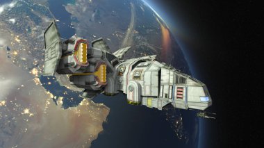 Uzay gemisi 3d cg render
