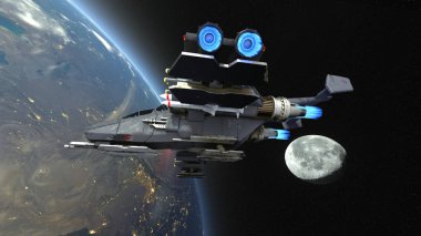 Uzay gemisi 3d cg render
