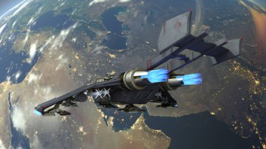 Uzay gemisi 3d cg render