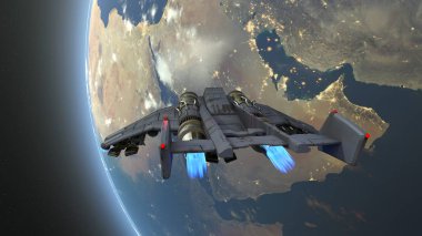Uzay gemisi 3d cg render