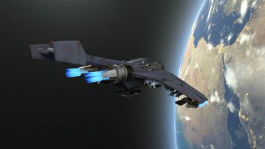 Uzay gemisi 3d cg render