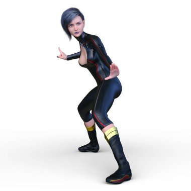 Süper kadın 3d cg render