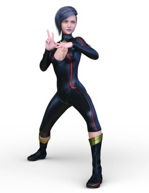 Süper kadın 3d cg render