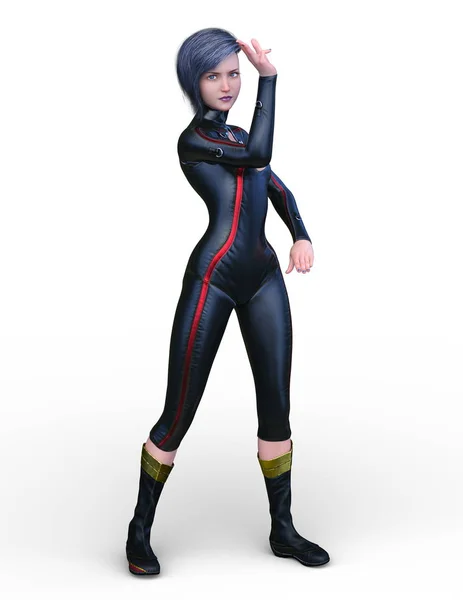 3D CG rendering of super woman