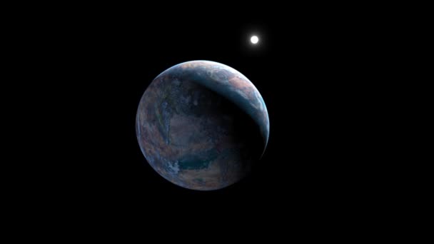 Візуалізація Космічної Планети — стокове відео