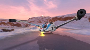 Uzay gemisi 3d cg render