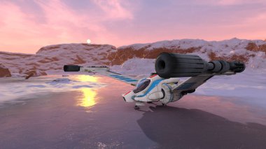 Uzay gemisi 3d cg render