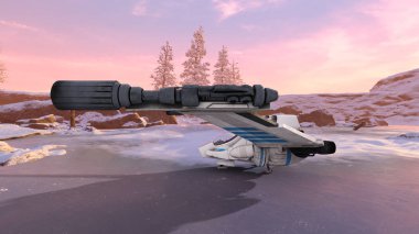 Uzay gemisi 3d cg render