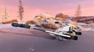 Uzay gemisi 3d cg render