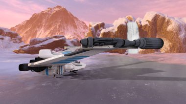 Uzay gemisi 3d cg render