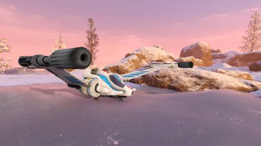 Uzay gemisi 3d cg render