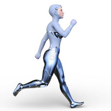 Cyborg erkek 3D cg render 