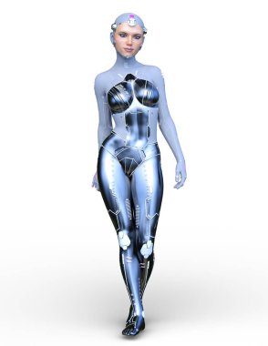 Cyborg erkek 3D cg render 