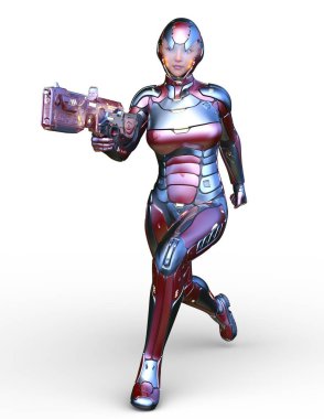 Cyborg erkek 3D cg render