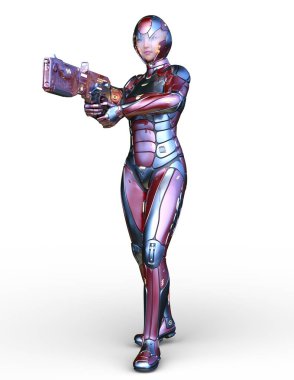 Cyborg erkek 3D cg render