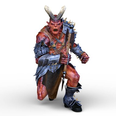 Silahlı canavar 3D cg render